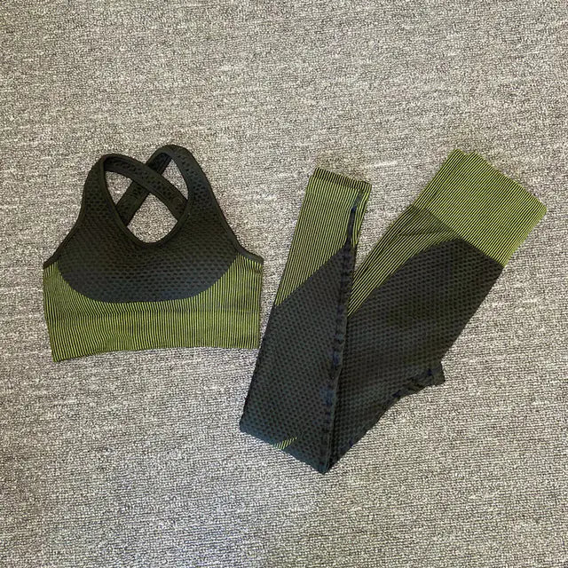 Shockproof Sports Bra and High Waist Yoga Pants