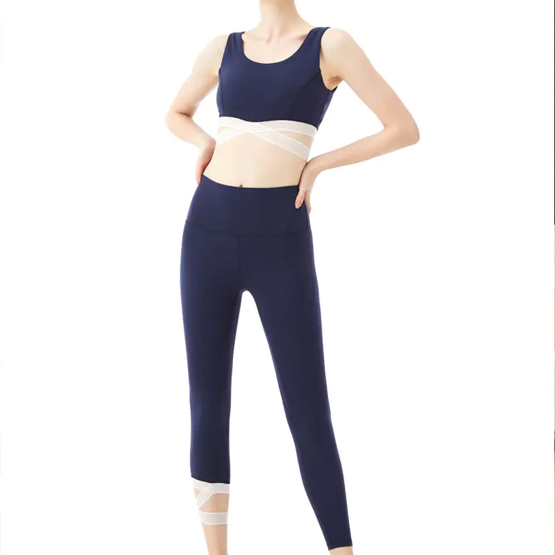 Women's High-Waisted Yoga Set with Sports Bra & Leggings