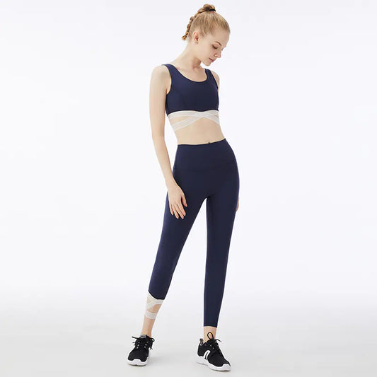 Women's High-Waisted Yoga Set with Sports Bra & Leggings